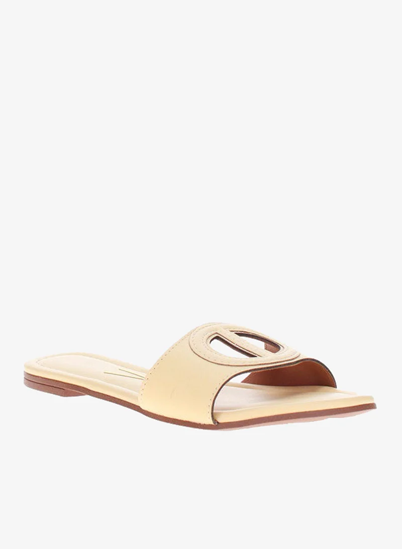 فيزانو فيزانو صنادل نسائية مسطحة صفراء | صنع في البرازيل