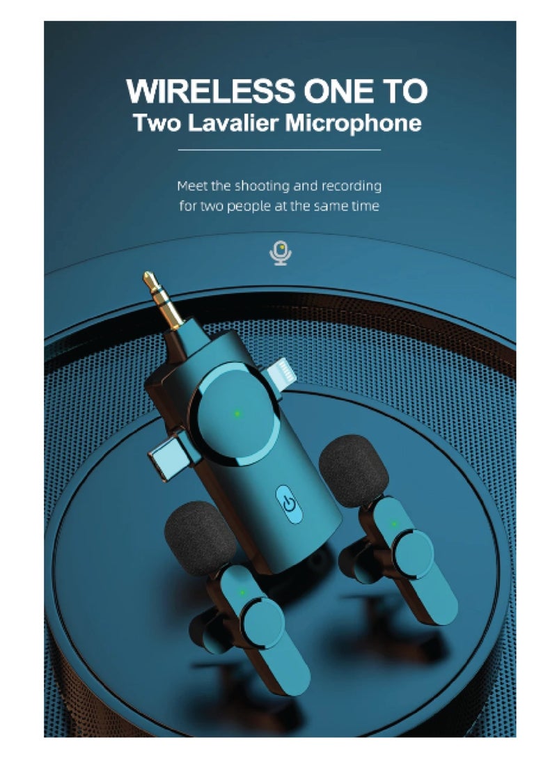 BSNL - 3 In 1 Plug And Play Lapel Mic For Video Recording-Auto Sync 2.4GHz Wireless Lavalier Microphone For Camera iPhone iPad Android - Image 1