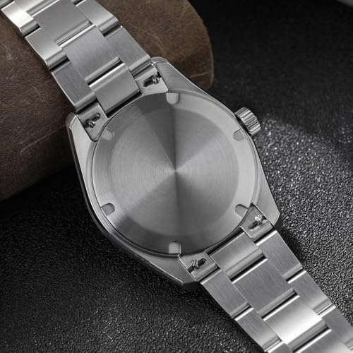 watchdives VH31 Quartz Watch, Original Design WD0003 Aventurine Dial Men Watches 36mm Sapphire Crystal Luxury Wristwatch 100m Waterproof Watch for Men (Black) - Image 5