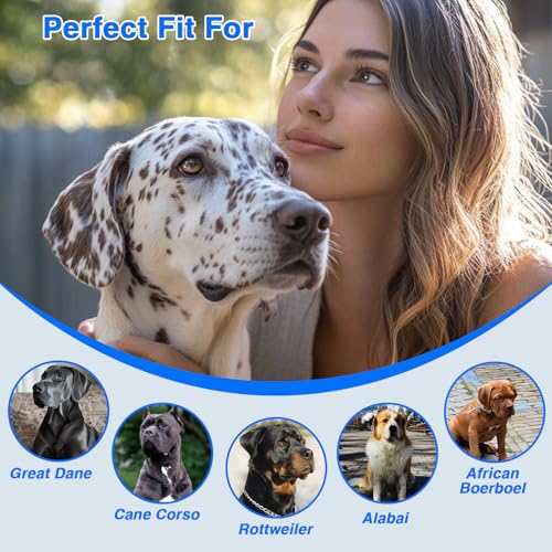 KEUYE Great Dane Muzzle to Prevent Biting,Extra Large Dog Muzzle for Great Dane,Metal Basket Muzzle for Great Dane Breathable and Drinkable - Image 4