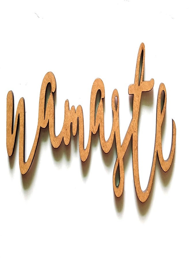 300Sparkles MDF Letter Namaste Cutout Home Decor Kids Room Wall Decoration Mulit Purpose Art&Crafts 10x3 Inch - Image 1