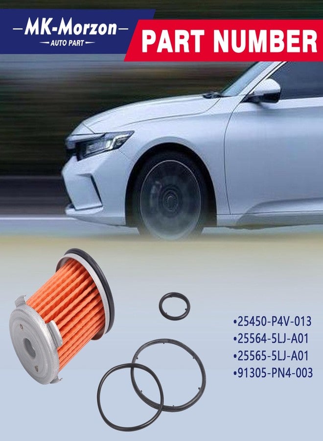 MK-Morzon Auto Transmission Filter with Transmission Oil-fluid Cooler O-rings Compatible with Acura TL/Honda Accord CR-V Civic Pilot Replaces# 25450-P4V-013 - Image 2