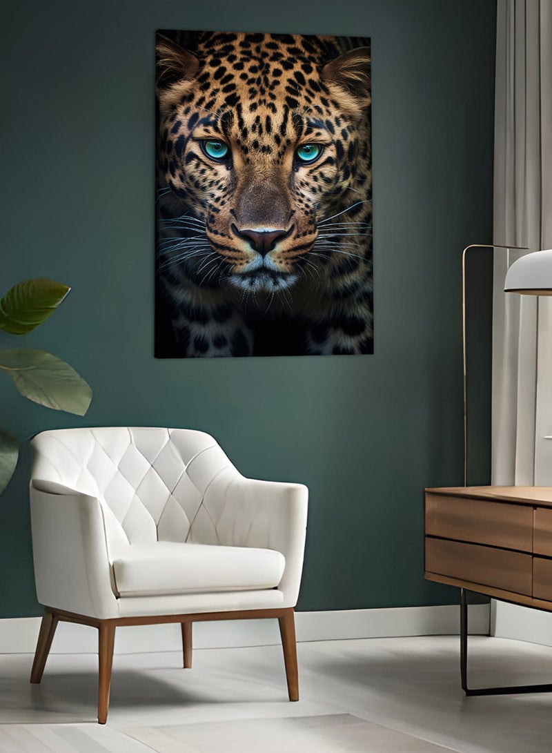 لوحة كانفاس على إطار خشبي بتصميم فهد - Image 3