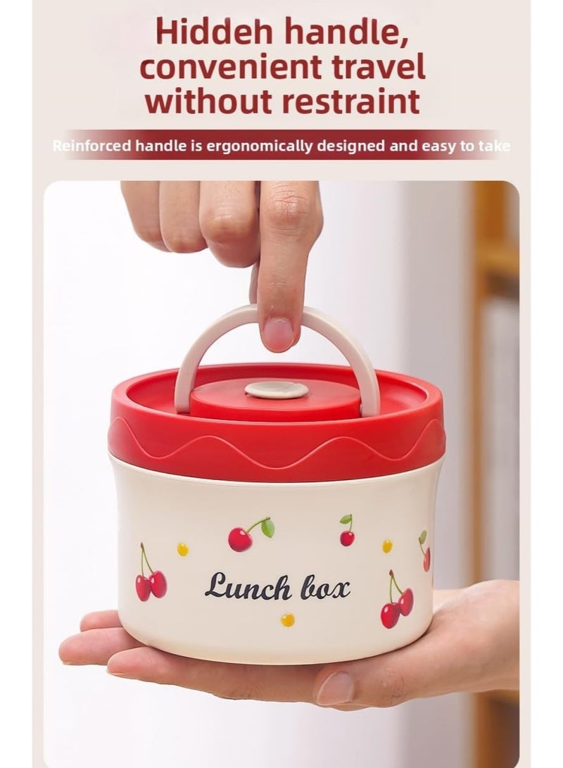 Changli Stainless Steel Bento Box Adult Lunch Box, Bento box with Thermos,Portable Insulated Food Lunch Container Set, 4 Separate Stackable Lunch Container Microwave - Image 4