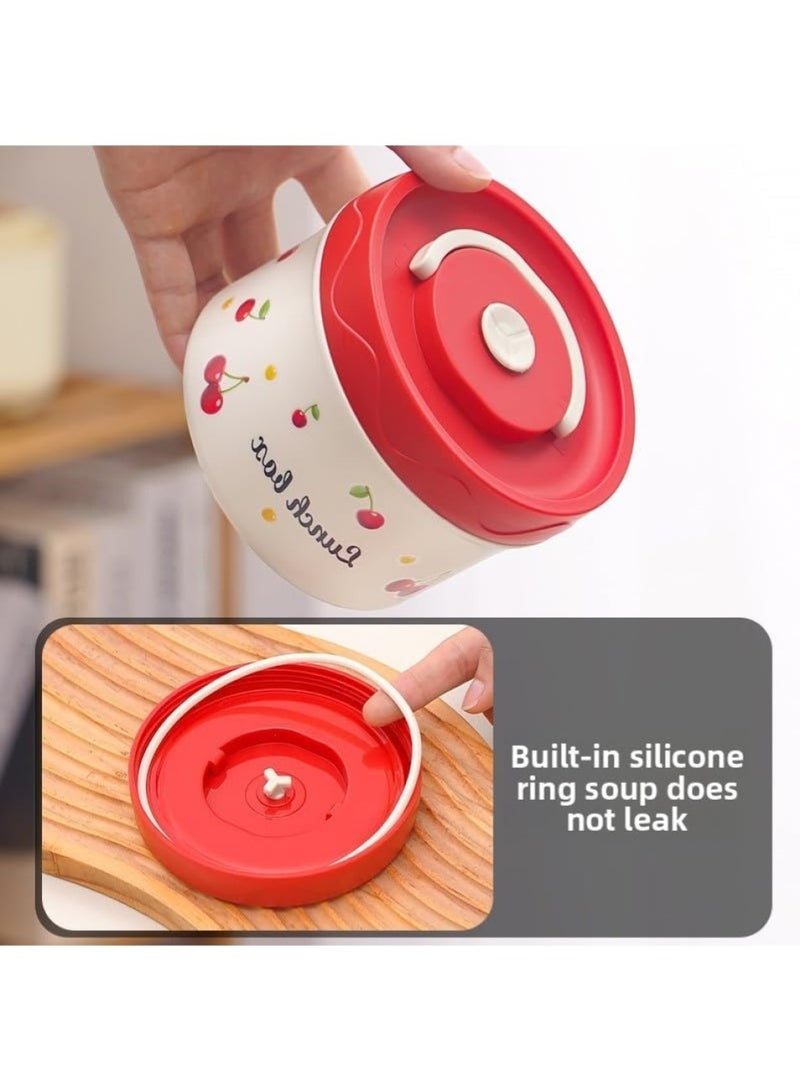 Changli Stainless Steel Bento Box Adult Lunch Box, Bento box with Thermos,Portable Insulated Food Lunch Container Set, 4 Separate Stackable Lunch Container Microwave - Image 3