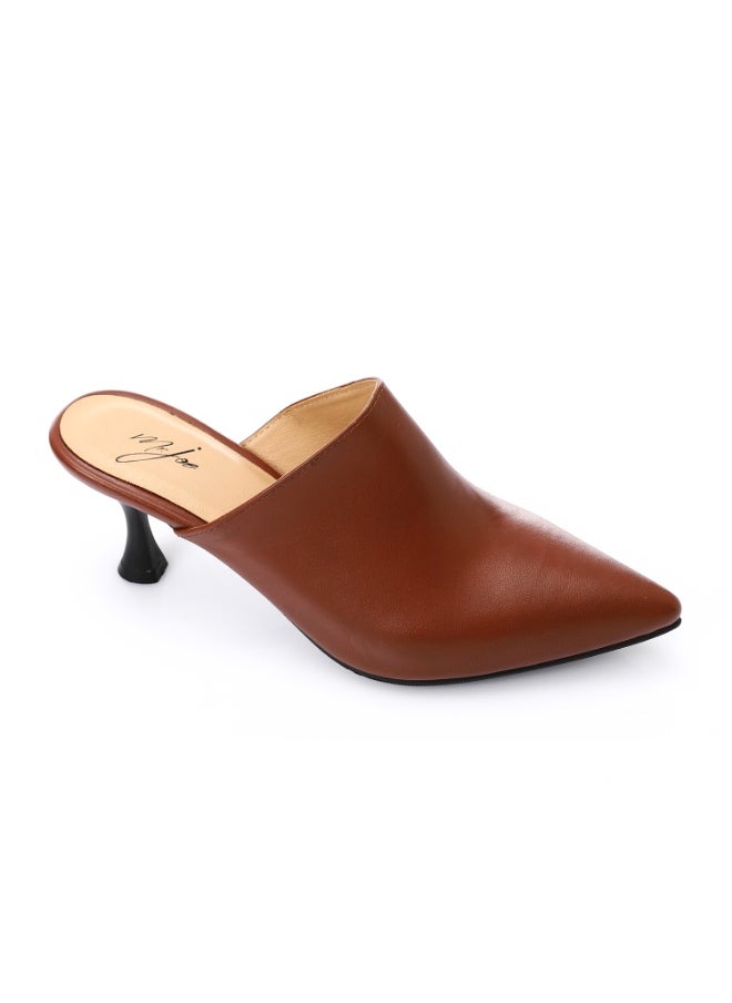 Mr.joe Mr Joe Elegant Pointed Pumps For Women- Brown-3008  - Image 1