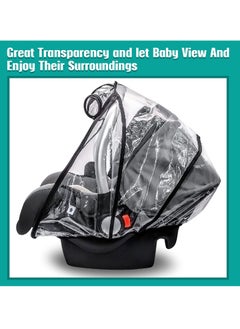 Stroller Rain Cover Baby Carrier Dust-Proof Raincover EVA Car Seat Weather Shield with Quick Access Zipper Door and Side Ventilation Universal Car Seat Transparent Rain Cover for Maxi COSI and More - pzsku/Z5D014A734DA1C8FDA924Z/45/_/1718612465/de6428c7-3de1-4ee5-9d52-45153fd8ed51