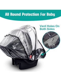 Stroller Rain Cover Baby Carrier Dust-Proof Raincover EVA Car Seat Weather Shield with Quick Access Zipper Door and Side Ventilation Universal Car Seat Transparent Rain Cover for Maxi COSI and More - pzsku/Z5D014A734DA1C8FDA924Z/45/_/1718612466/81072e2f-1704-49b0-b06e-b866a79c18fe