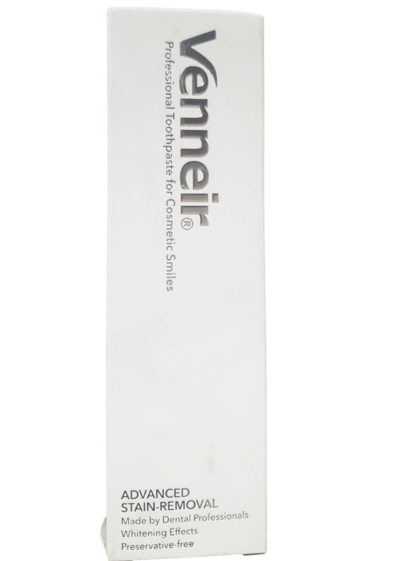 Venneir Professional Toothpaste for Cosmetic Smiles, Advanced Stain-Removal, 2.5 oz - Image 1
