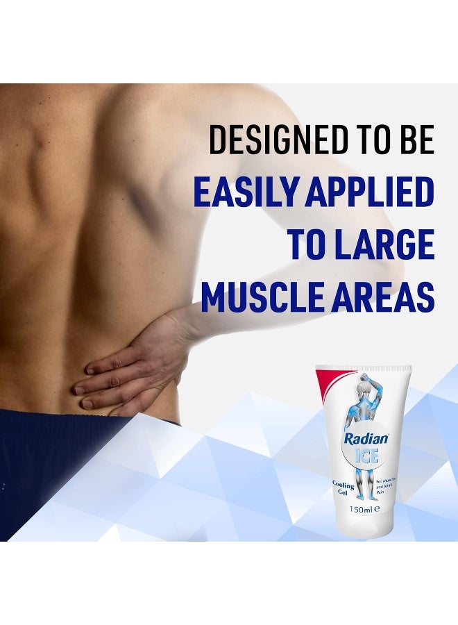 Radian Ice Cooling Gel for Sudden, Acute, Or Shooting Pain, 150ml, Muscle Soreness, Muscle Pain Relief, Recover Injured Muscles, Post-exercise Cooldown, Contains Menthol, All Natural Ingredients - Image 3