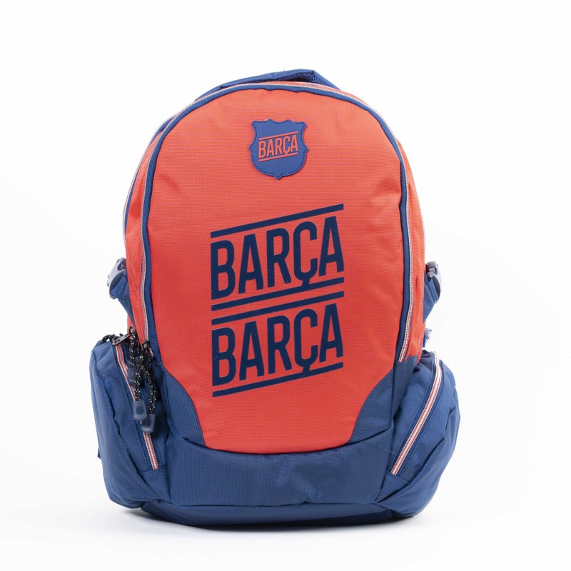 Barcelona Stylish Students Trolley Bag 18 inch , 2 Main Compartments and Front Pockets , School Backpack for Boys and Girls , Ideal for School ,Travel , and Camping - Blue & Red - Image 2