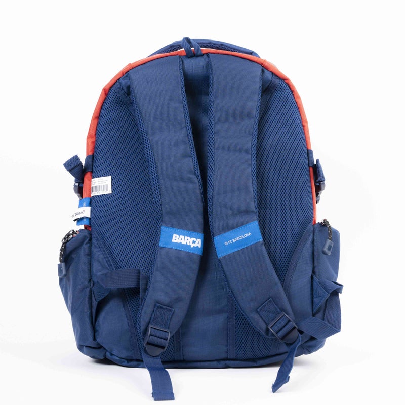 Barcelona Stylish Students Trolley Bag 18 inch , 2 Main Compartments and Front Pockets , School Backpack for Boys and Girls , Ideal for School ,Travel , and Camping - Blue & Red - Image 1