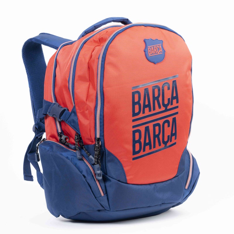 Barcelona Stylish Students Trolley Bag 18 inch , 2 Main Compartments and Front Pockets , School Backpack for Boys and Girls , Ideal for School ,Travel , and Camping - Blue & Red - Image 3