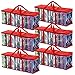 Fasmov Fasmov 6 Pack DVD Storage Bags Hold up to 240 DVDs (40 Each Bag), Water Resistant DVD Holder Case with Handles,  - Image 2
