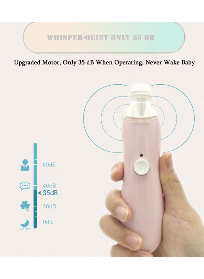 FANSIDI Rechargeable Baby Nail File, Fansidi Electric Baby Nail Trimmer for Newborn Infant or Toddler Toenail and Fingernail - Girls and Boys Accessory - Extra Replacement Pads Included (Pink) - Image 4