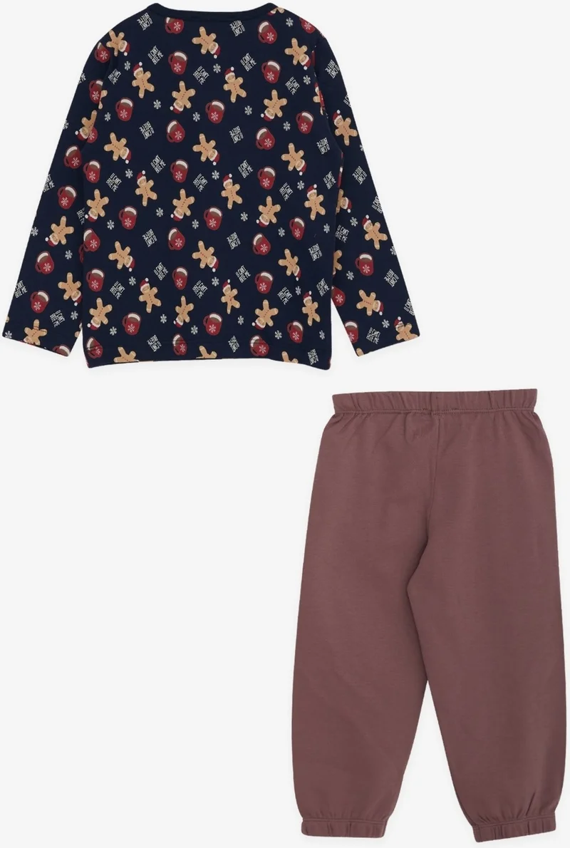 بريز Baby Boy Pajama Set, Cookie Patterned, 9 Months-3 Years, Navy Blue