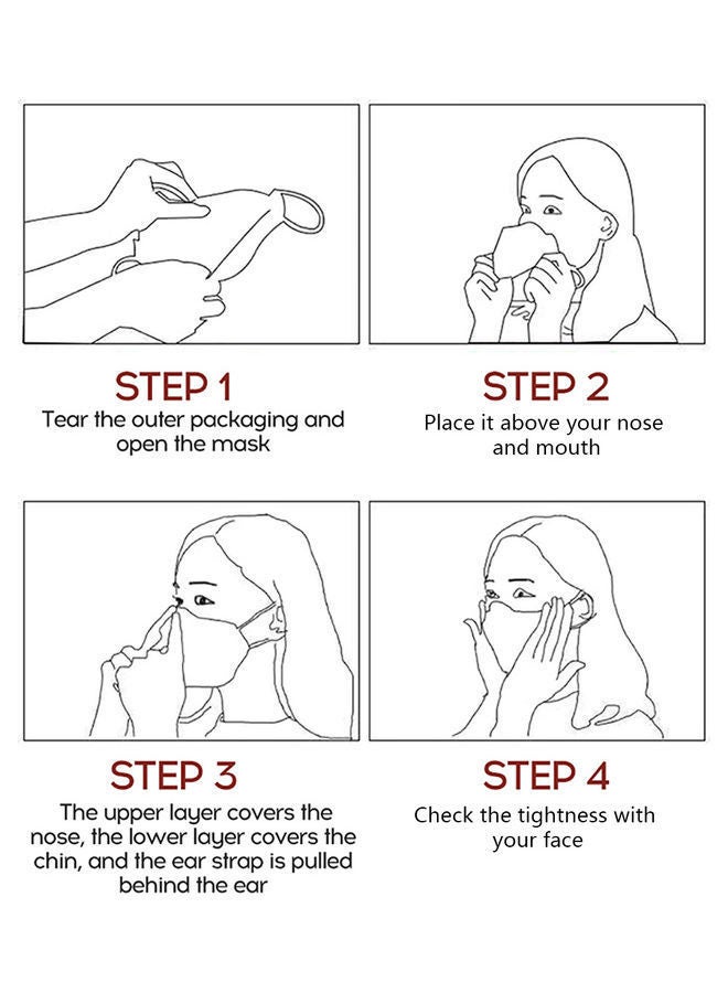 NIBEMINENT 5-Piece KN95 Disposable Face Mask With 4-Layer - Image 5