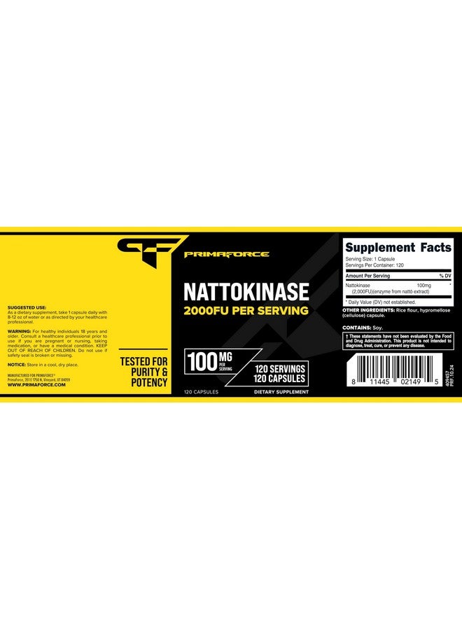 Primaforce Nattokinase (100mg) 2000 FU Per Serving, 120 Capsules - Image 5