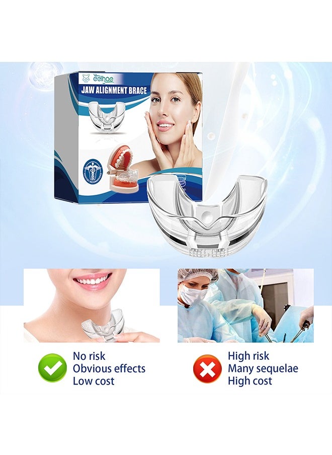 EELHOE - Jaw Adjustment Bracket - Teeth Aligners for Straightening Teeth - Correcting Chin Retraction - Crooked Teeth - Malformed Buck Teeth - Oral Care Brace - Bruxism Night Guard - Image 1