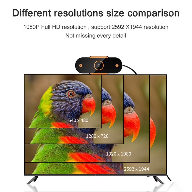 Webcam: 480P Resolution - Plug And Play, Noise-Reduction Built-In Microphone, Multi-Function Base Webcam For Video Chat, Remote Classroom, Video Conference - Image 4