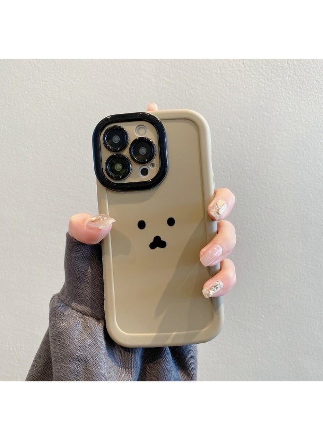 NIBEMINENT Love Bear Protective TPU Case Cover For iPhone 15 Pro, Emoji Bear