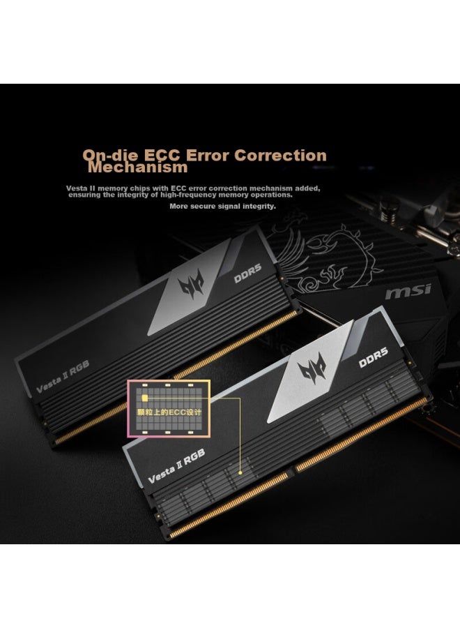 Predator Acer Predator 32gb Kit, Ddr5 6600mhz, Desktop Memory Module, Vesta Ii Rgb Light Bar , Starlight Silver, Ai Computer Accessory - Image 5