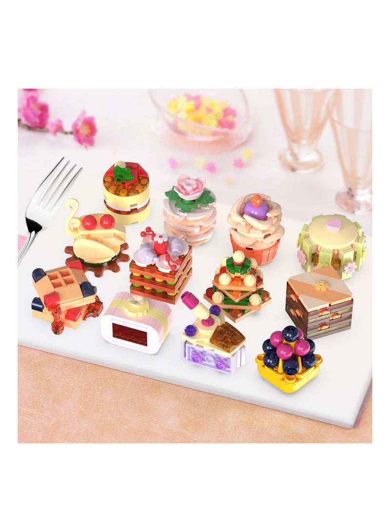SOLARAE Mini Building Block Sets for Kids Ages 8-14, Assorted STEM Toys for Party Favors, Goodie Bags, Classroom Prizes, Birthday Gifts, and Special Occasions (12 Cake Designs) - Image 4