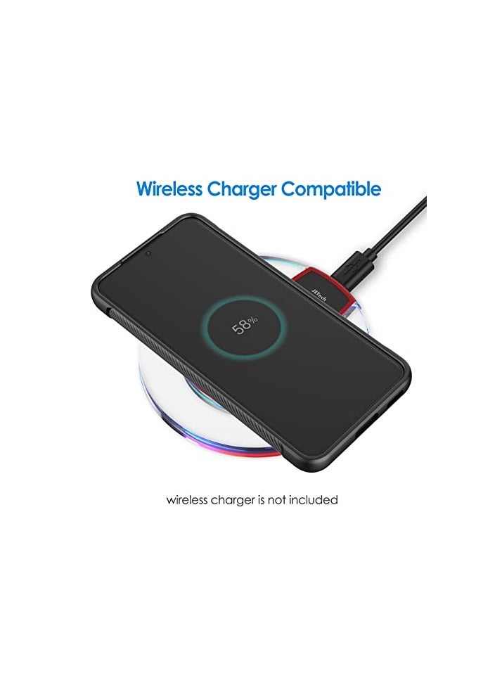 JETech Slim Fit Case for Samsung Galaxy S22 5G 6.1-Inch, Thin Phone Cover with Shock-Absorption and Carbon Fiber Design (Black) - Image 2