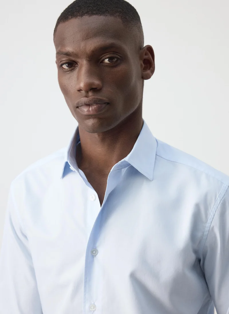 Mango Man 50-CELESTE Regular-Fit 100% Cotton Shirt for Men | Best Price UAE