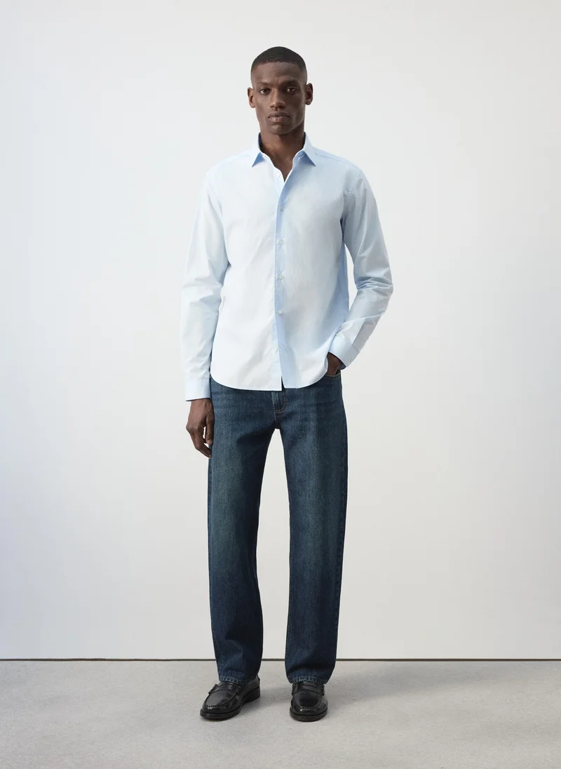 Mango Man 50-CELESTE Regular-Fit 100% Cotton Shirt for Men | Best Price UAE