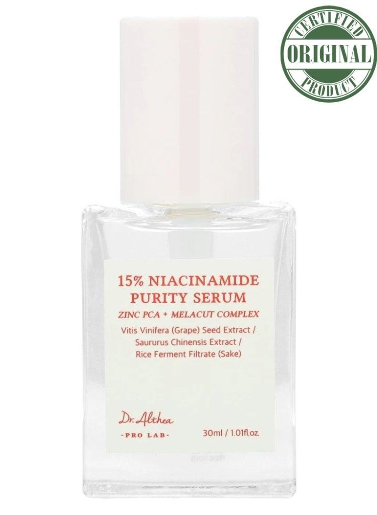 Dr.althea Dr. Althea 15% Niacinamide Purity Serum – Brightening & Oil-Control Serum, 30ml – Reduces Dark Spots & Minimizes Pores - Image 2