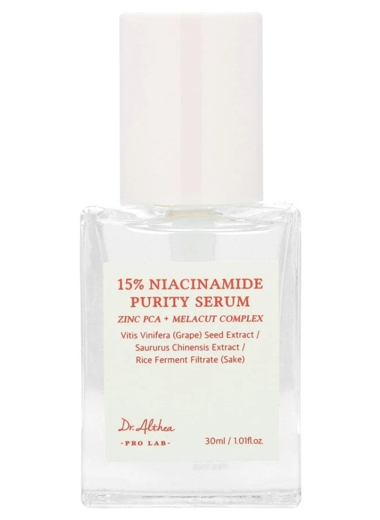 Dr.althea Dr. Althea 15% Niacinamide Purity Serum – Brightening & Oil-Control Serum, 30ml – Reduces Dark Spots & Minimizes Pores  - Image 1