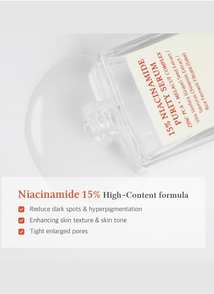 Dr.althea Dr. Althea 15% Niacinamide Purity Serum – Brightening & Oil-Control Serum, 30ml – Reduces Dark Spots & Minimizes Pores  - Image 3