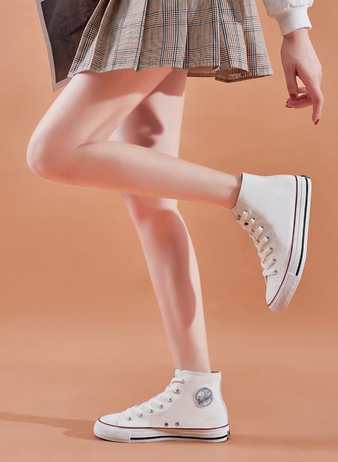 Beauenty Unisex High Top Canvas Sneakers Casual Lace up Canvas Shoes - Image 3