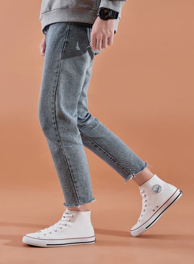 Beauenty Unisex High Top Canvas Sneakers Casual Lace up Canvas Shoes - Image 5