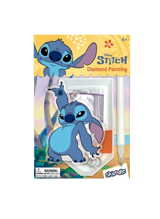 Disney Stitch Diamond Painting Key Chain Kit | Make Your Own Keychain |Art & Craft for Kids & Adult | Age 6+ - Image 1