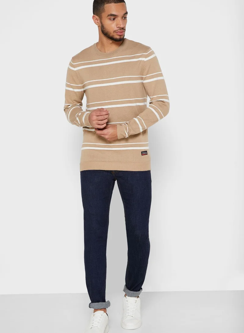 JACK & JONES Colombo Striped Knitted  Sweater