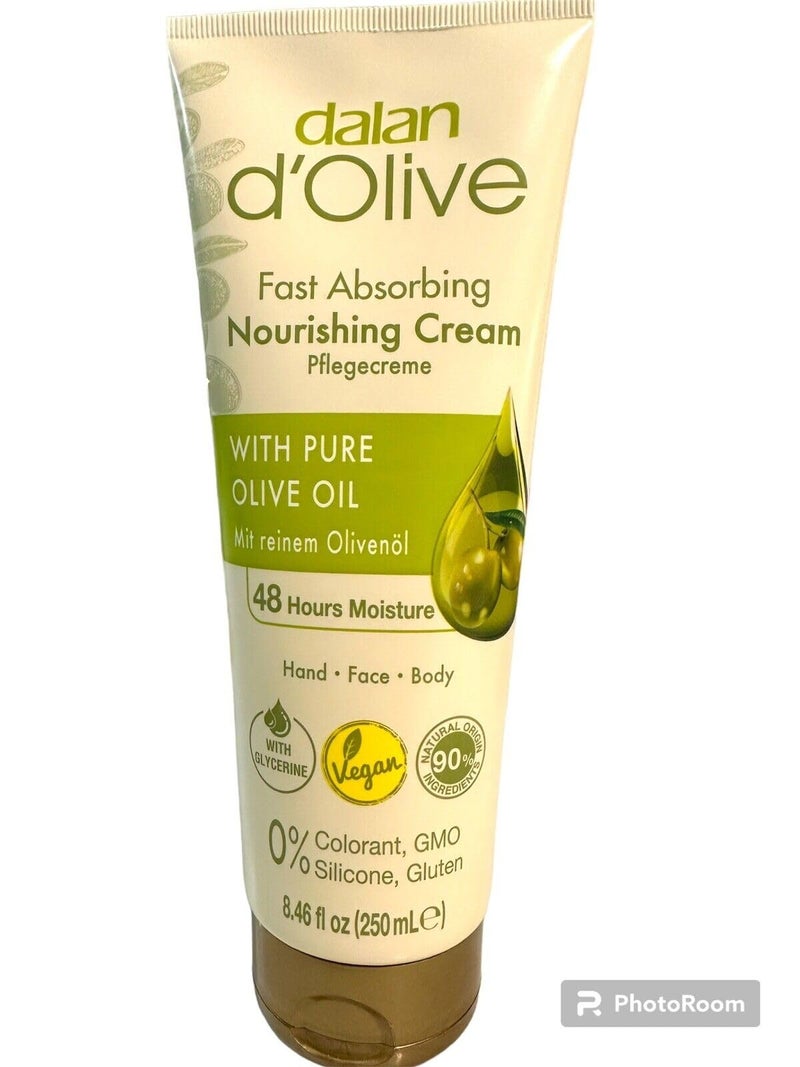 Dalan Hand and Body Cream, Pure Olive Oil, Dalan Dâ€™olive 250ml â€“ 8.45floz - Image 2