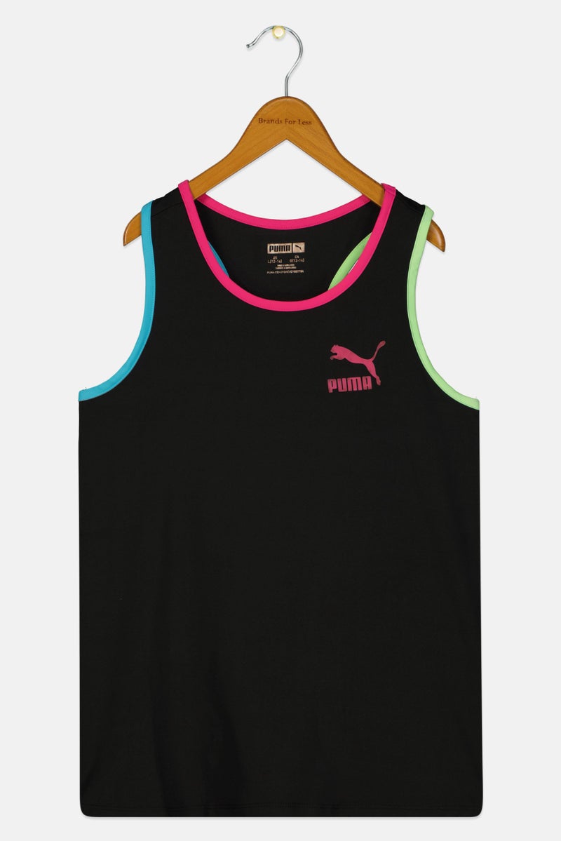 PUMA Kids Girl Sportswear Fit Sleeveless Training Top, Black - Image 2