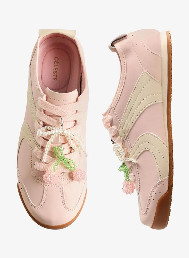 Celeste Women Pearl Embellished Sneakers