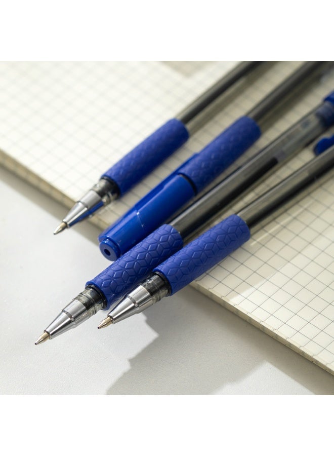 Deli Q01630 Arrow Pens – 0.7mm Blue Ink, Soft Grip, Smooth Writing, 12-Pack - Image 5