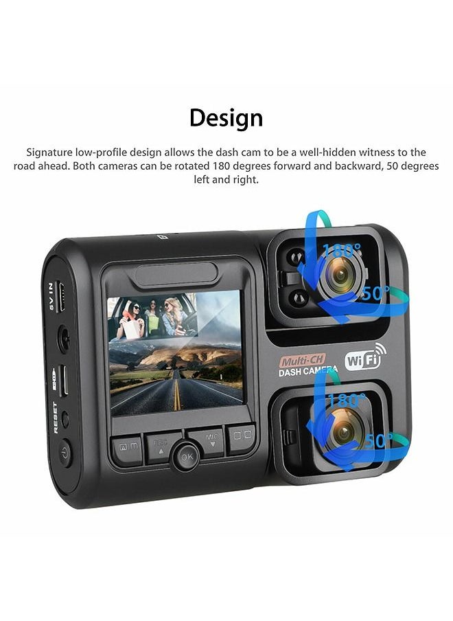 Mi VAZA - Dash Cam - Front and Rear Camera - 2160P or 1080P - Built in WiFi, ADAS - Car Camera with Night Vision and Parking Monitor - Image 1
