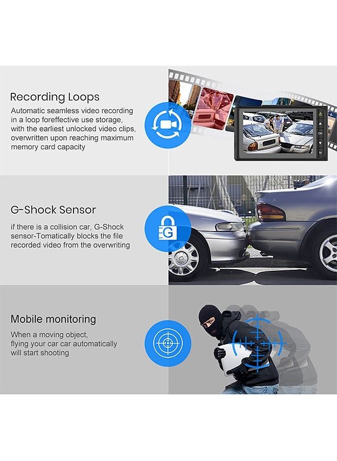 Mi VAZA - Dash Cam - Front and Rear Camera - 2160P or 1080P - Built in WiFi, ADAS - Car Camera with Night Vision and Parking Monitor - Image 1