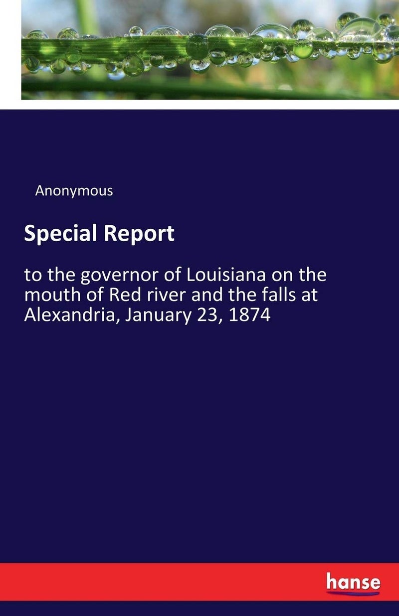 Special Report: to the governor of Louisiana on the mouth of Red river and the falls at Alexandria, January 23, 1874 - Image 1