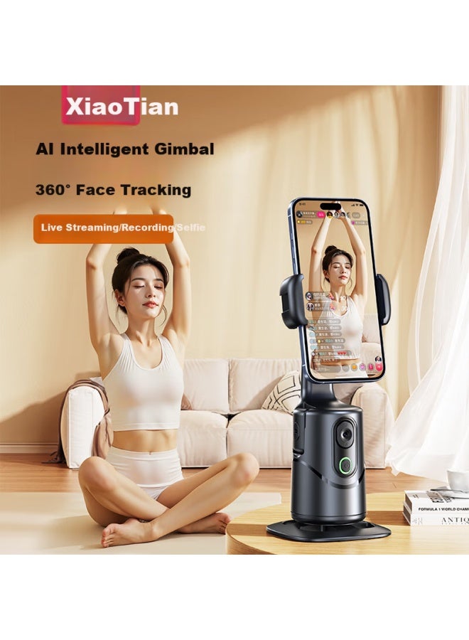 Xiaotian Smartphone Gimbal Selfie Stick 360° Rotation Anti-Shake Face Tracking Automatic Tracking Stabilizer Intelligent Follow-Up Artifact Shooting Vlog Tiktok Live - Image 1