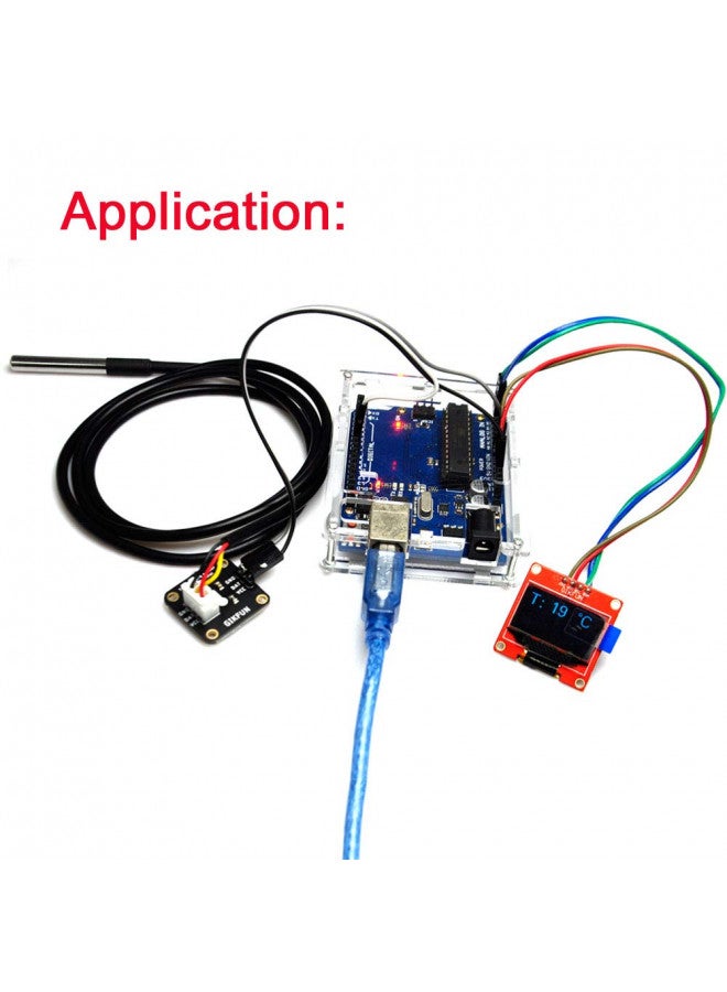 Gikfun Gikfun DS18B20 Waterproof Digital Temperature Sensor with Adapter Module for Arduino (Pack of 3 Sets) EK1183  - Image 1