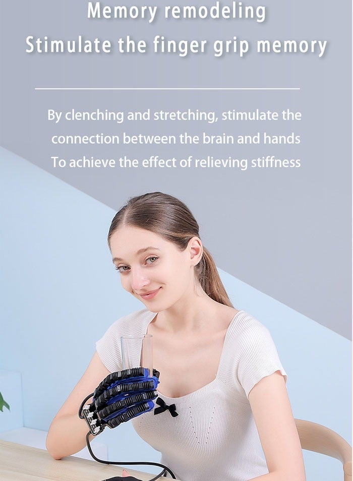 xozgdovg Robot Gloves Hand Stroke Recovery Equipment Hand Dysfunction Patient Training Device Stroke Hemiplegia Finger Orthosis for Long Term Relief Finger Cramps - Image 5