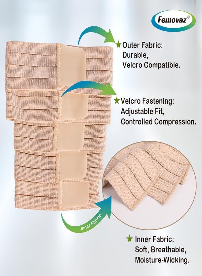 Femovaz® 1PC Thigh Compression Wrap + Compression Knee Kit | Relieves Swelling, Edema, Lipedema | Breathable | Anti-Slip | All-Day Comfort,XXL - Image 4