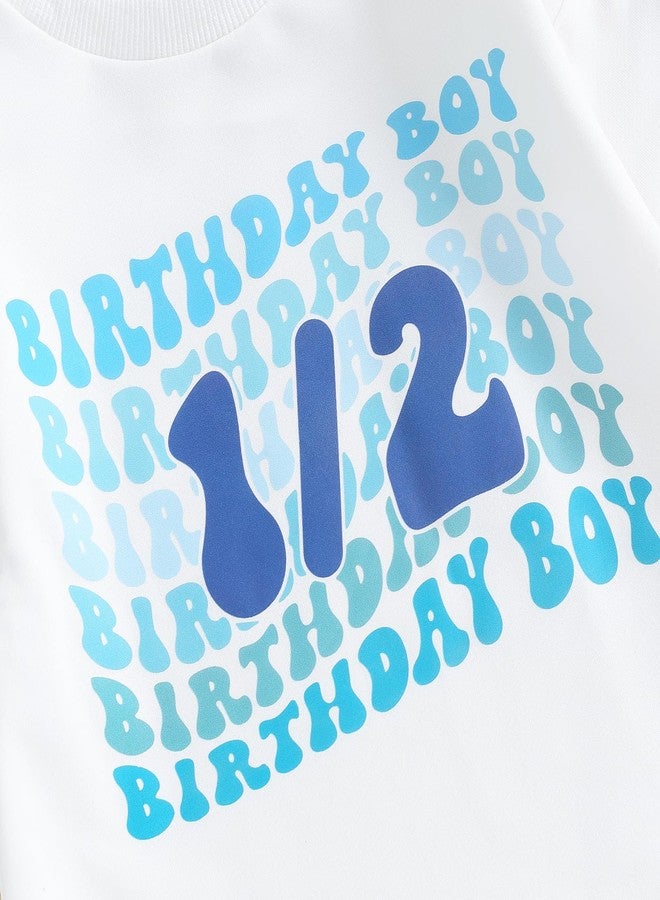 Lamuusaa Baby Girl Boy Half Birthday Outfit 1/2 Birthday Girl/Boy Romper Sweatshirt Oversized Shirts Fall Clothes - Image 3