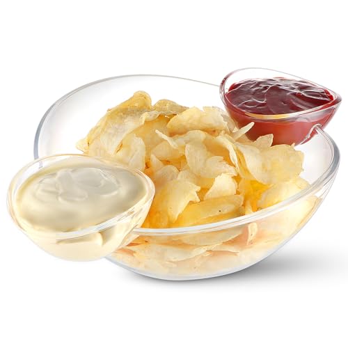 MOLIGOU Chip and Dip Bowl Set, Chip Serving Bowl for Parties, Chips and Dip Serving Dish - Image 1